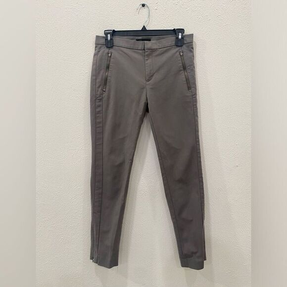Banana Republic Grey Skinny Work Moto Pants sz 4 28” Inseam - Picture 1 of 7